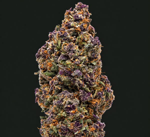 Photo de fleurs Pink Void CBD Indoor de GreenCanopy avec des têtes denses, résineuses et aux nuances vertes et rosées.