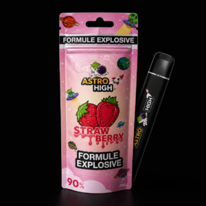 Puff Astro High Strawberry au design moderne avec arômes de fraise proposée par GreenCanopy