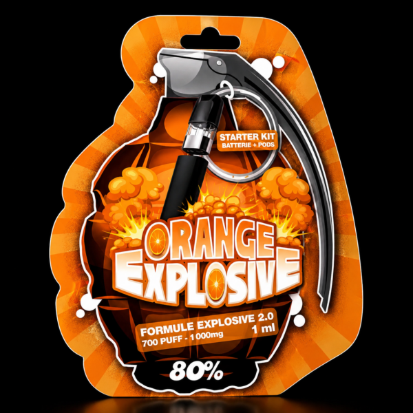 Grenade Vape Orange 80% 10-OH-HHC aux arômes d’orange fraîche proposée par GreenCanopy