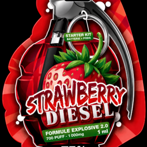 Vape Pen Strawberry Diesel 80% 10-OH-HHC au design compact avec arômes fruités et diesel proposée par GreenCanopy