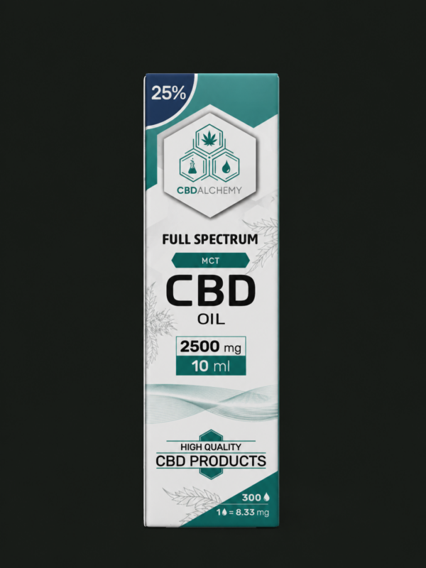 huile cbd alchemy 25 full spectrum mct flacon premium gouttes cbd