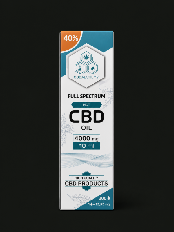 huile cbd alchemy 40 full spectrum mct flacon ultra concentré cbd puissant