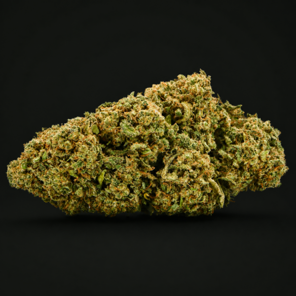 fleur cbd gorilla greenhouse têtes denses résineuses vert foncé pistils orange