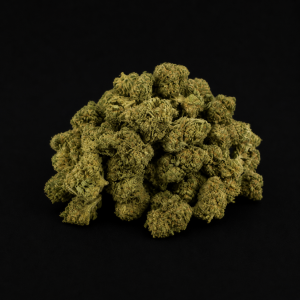 small bubba kush greenhouse cbd petites têtes compactes vert foncé pistils orange