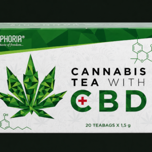 Boîte de Thé au Cannabis avec CBD Euphoria avec infusion naturelle au chanvre