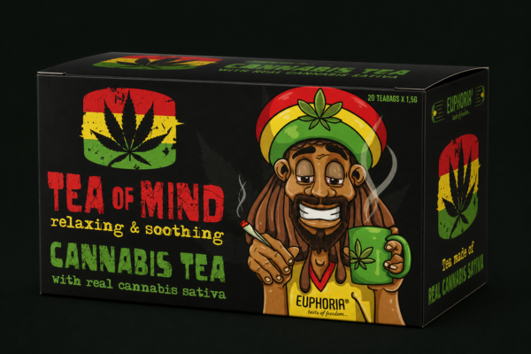 Boîte de Thé de Cannabis de l’Esprit avec infusion naturelle au chanvre