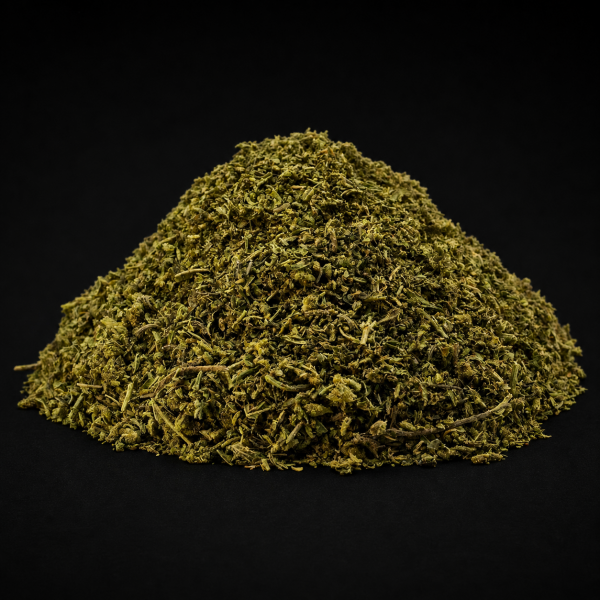 Trim Strawberry avec texture végétale verte et notes fruitées présentée par GreenCanopy Shop.